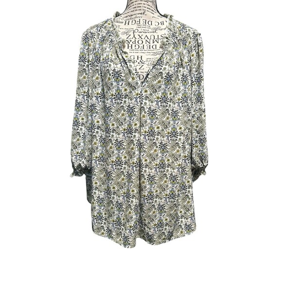 Max Studio Tops Casual Ruffled Short Sleeve Blouse Women’s Size  XXL Romantic - Picture 1 of 9